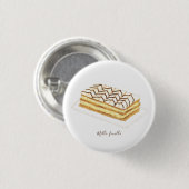 Waterverf van melkfeuillegebak ronde button 3,2 cm (Voorkant /achterkant)