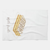 Waterverf van melkfeuillegebak theedoek (Horizontaal)