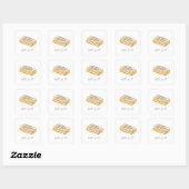 Waterverf van melkfeuillegebak vierkante sticker (Vel)