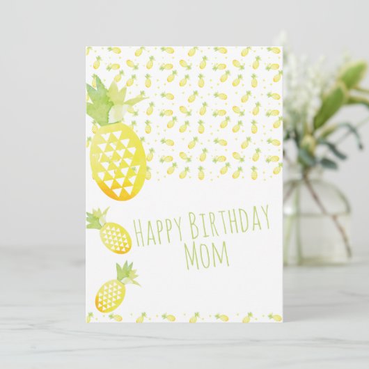 Waterverf van mengeling van zomeranananas (Staand voorkant)