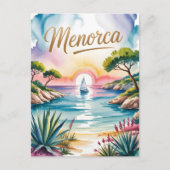 Waterverf van Menorca Briefkaart (Voorkant)