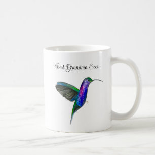 Waterverf van mensvogels Floral Grandma Nana Garde Koffiemok