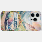 Waterverf Van Met Custom License Bord Gift Case-Mate iPhone Case (Achterkant (horizontaal))