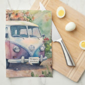 Waterverf Van Met Custom License Bord Gift Theedoek (Quarter Fold)