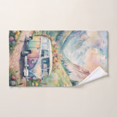 Waterverf Van met Custom License Bord sport Handdoek (Handdoek)