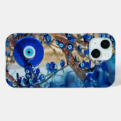 Waterverf van met nazars gedecorbeerde bomen Case-Mate iPhone case (Achterkant (horizontaal))