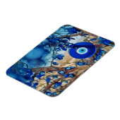 Waterverf van met nazars gedecorbeerde bomen magneet (Linkerzijde)