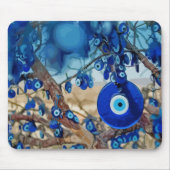 Waterverf van met nazars gedecorbeerde bomen muismat (Voorkant)