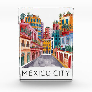 Waterverf van Mexico-Stad Fotoblokken