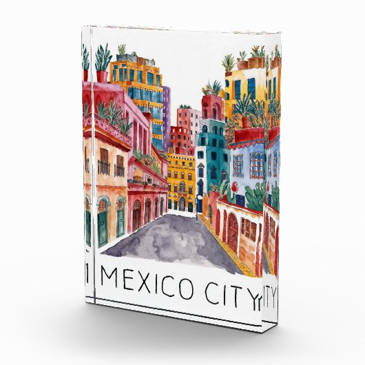 Waterverf van Mexico-Stad Fotoblokken (Rechts)
