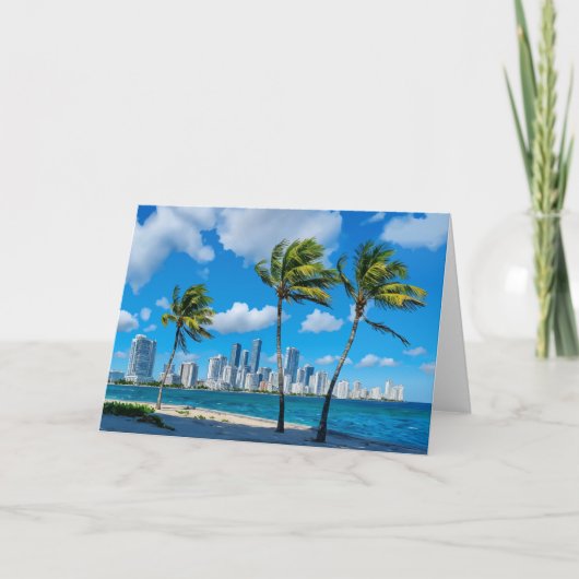 Waterverf van Miami South Beach Kaart (Voorkant)