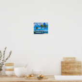 Waterverf van Miami South Beach Poster (Keuken)
