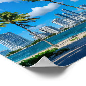 Waterverf van Miami South Beach Poster (Hoek)