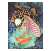 waterverf van Mike Quinn over gevaarlijke wateren Tafelkleed (Voorkant)