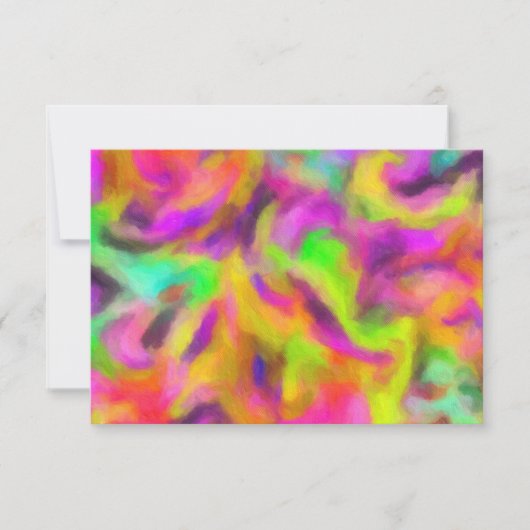 Waterverf van Mitzvah van de knuppel de Kleurrijke RSVP Kaartje (Voorkant)