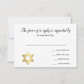 Waterverf van Mitzvah van de knuppel de Kleurrijke RSVP Kaartje (Achterkant)