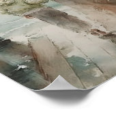 Waterverf van moeder en 2 kinderen poster (Hoek)