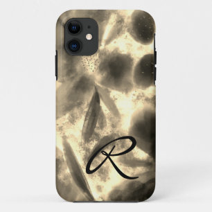 Waterverf van monogram en mousserend Floral Gold Case-Mate iPhone Case