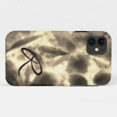 Waterverf van monogram en mousserend Floral Gold Case-Mate iPhone Case (Achterkant (horizontaal))