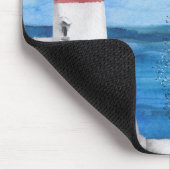 Waterverf van Monogram Rood- en Blauwe Vuurtoren K Muismat (Hoek)