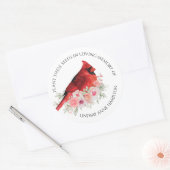 Waterverf van monumentaal bloemzaad ronde sticker (Envelop)