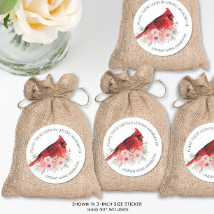 Waterverf van monumentaal bloemzaad ronde sticker