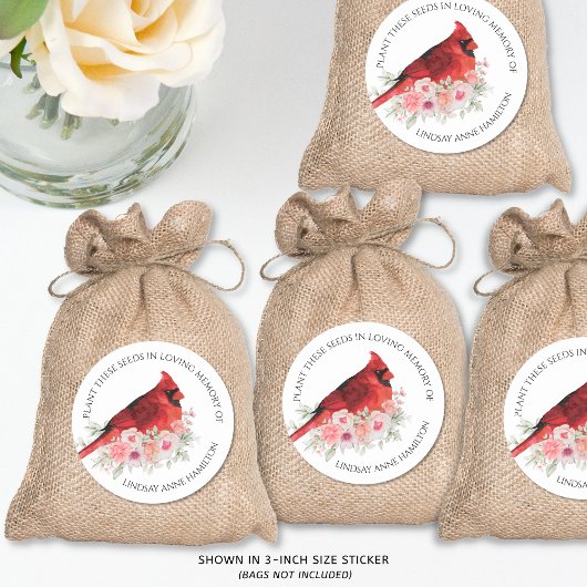 Waterverf van monumentaal bloemzaad ronde sticker