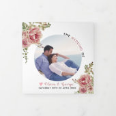 Waterverf van mosterd roos groene bladeren, foto drieluik programma (Cover)