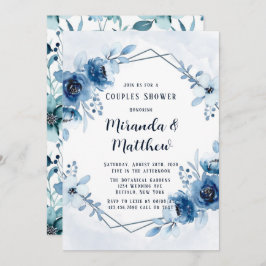 Waterverf van mosterdblauw-marineschol kaart