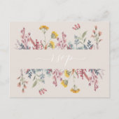 Waterverf van mosterdbloem Keuze RSVP Uitnodiging Briefkaart (Voorkant)