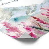 Waterverf van mountainboutbruiloft poster (Hoek)