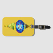 Waterverf van mozaïekkunst met Turkse lampen Bagagelabel (Voorkant (horizontaal))