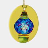 Waterverf van mozaïekkunst met Turkse lampen Keramisch Ornament (Rechts)