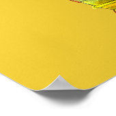 Waterverf van mozaïekkunst met Turkse lampen Poster (Hoek)