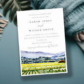 Waterverf van Napa Valley, wijntuin-morgen na Kaart