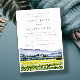 Waterverf van Napa Valley, wijntuin-morgen na Kaart