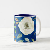 Waterverf van Natuur van houtbewerking Eucalyptus Tweekleurige Koffiemok (Voorkant rechts)