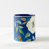 Waterverf van Natuur van houtbewerking Eucalyptus  Tweekleurige Koffiemok (Center)