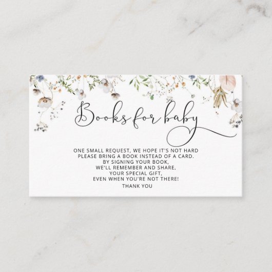 Waterverf van natuurbloem voor baby informatiekaartje (Voorkant)