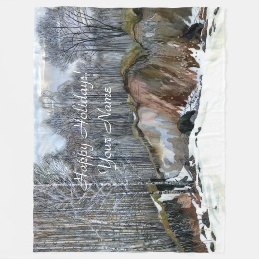 Waterverf van neusschaafschilderingen fleece deken (Voorkant)