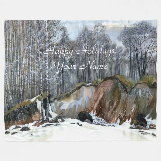 Waterverf van neusschaafschilderingen fleece deken (Voorkant (Horizontaal))