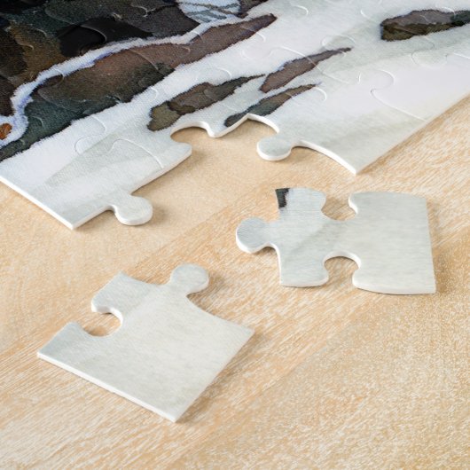 Waterverf van neusschaafschilderingen legpuzzel (Zijkant)