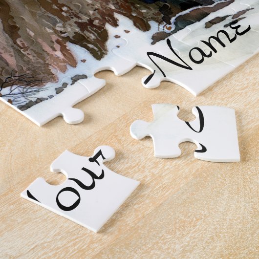 Waterverf van neusschaafschilderingen legpuzzel (Zijkant)