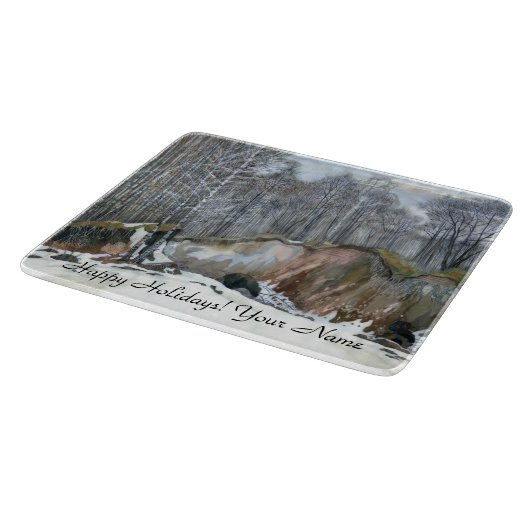 Waterverf van neusschaafschilderingen snijplank (Hoek)