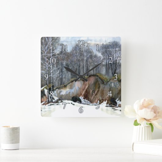 Waterverf van neusschaafschilderingen vierkante klok (Huis)