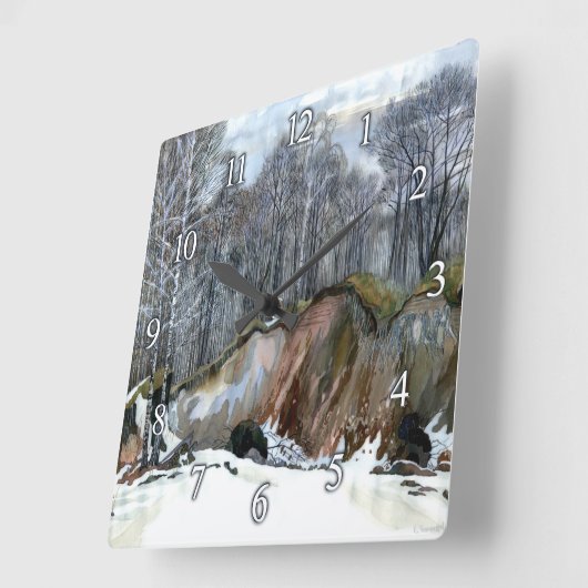 Waterverf van neusschaafschilderingen vierkante klok (Hoek)