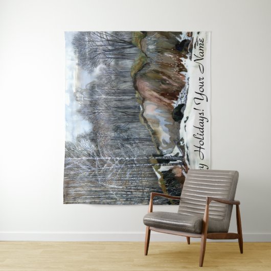 Waterverf van neusschaafschilderingen wandkleed (In situ)