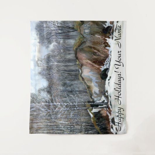 Waterverf van neusschaafschilderingen wandkleed (Voorkant)