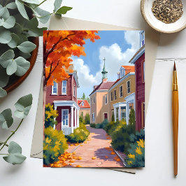 Waterverf van Newport Rhode Island Briefkaart