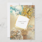 Waterverf van octopus koraalrif kaart (Voorkant)